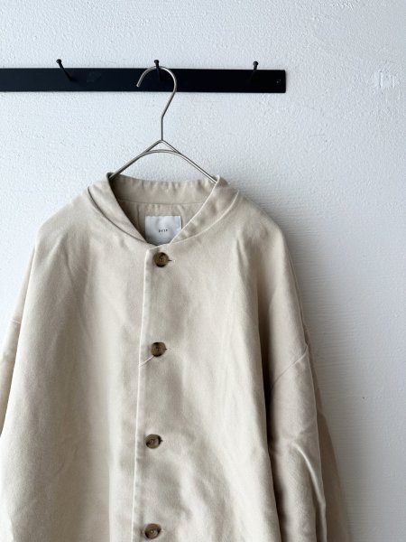 画像5: prit 甘撚ドビースエード起毛 ネルカラー裾ヒモショートブルゾン (5)