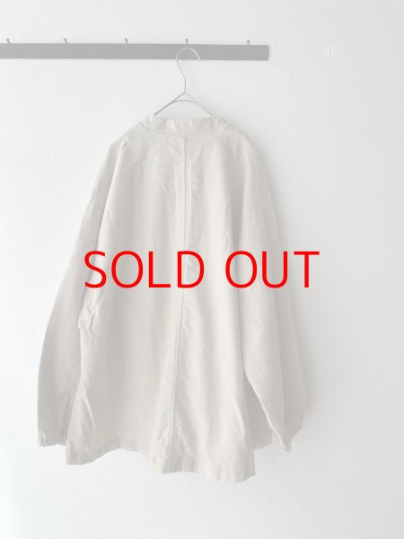 画像14: prit 甘撚ドビースエード起毛 ネルカラー裾ヒモショートブルゾン (14)