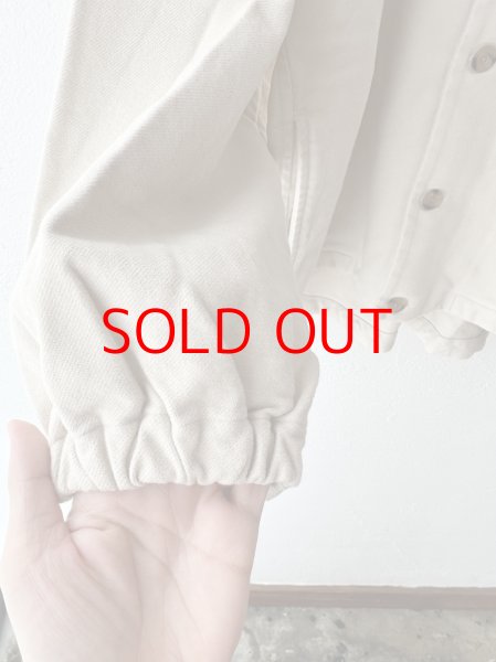 画像11: prit 甘撚ドビースエード起毛 ネルカラー裾ヒモショートブルゾン (11)