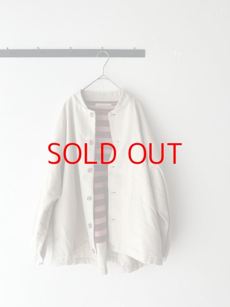 画像6: prit 甘撚ドビースエード起毛 ネルカラー裾ヒモショートブルゾン (6)