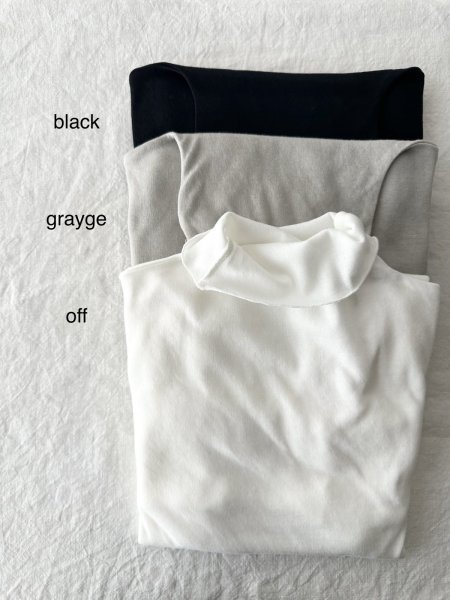 画像2: nouvelles du paradis スーピマ接結ハイネック 【クリックポスト(185円)発送可能】 (2)