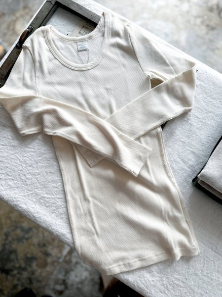 画像2: nouvelles du paradis コットンテレコ クルーネック【クリックポスト発送可】 (2)