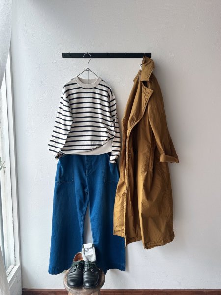 画像4: nouvelles du paradis ムーコットン ボーダークルーネックニット (4)