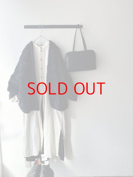 画像12: Véritécoeur リネンウールショールジャケット (12)