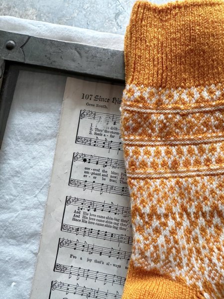 画像5: NISHIGUCHI KUTSUSHITA ウールジャガードソックスS(23~25cm)  (5)