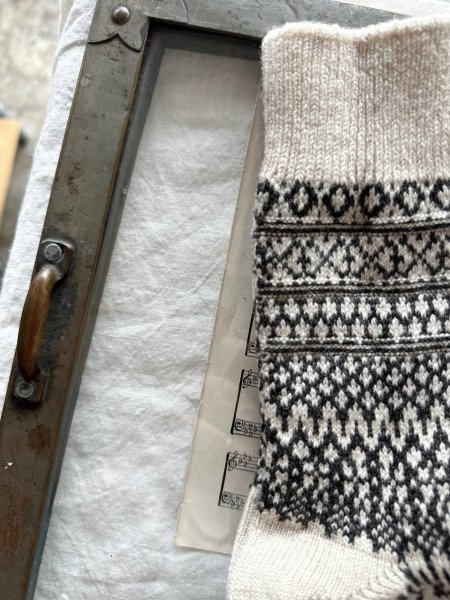 画像10: NISHIGUCHI KUTSUSHITA ウールジャガードソックスS(23~25cm)  (10)