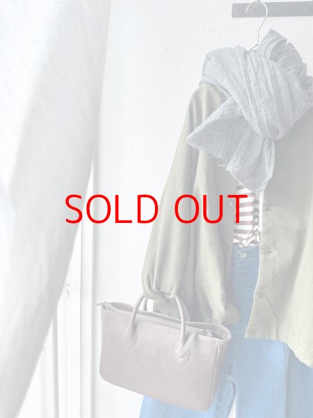 画像1: prit 甘撚ドビースエード起毛 ネルカラー裾ヒモショートブルゾン (1)