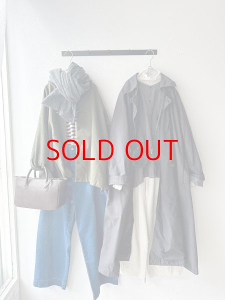 画像2: prit 甘撚ドビースエード起毛 ネルカラー裾ヒモショートブルゾン (2)