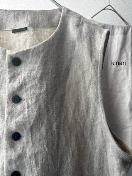 画像7: Luminaes 起毛リネン クルーベスト (7)