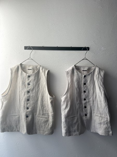 画像4: Luminaes 起毛リネン クルーベスト (4)