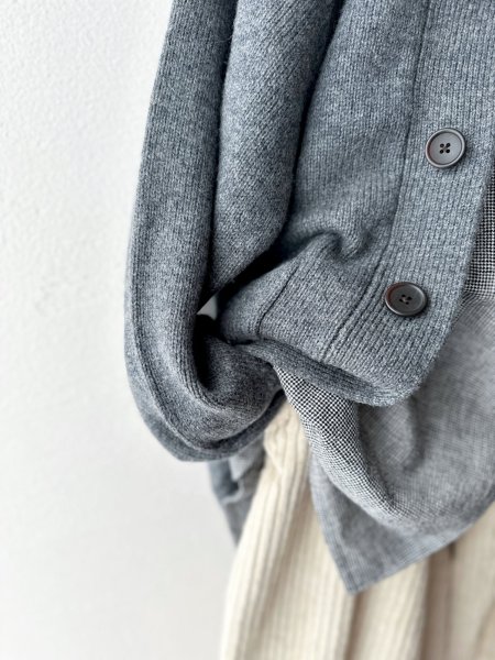 画像3: *sale30%off* prit 2/15ラムウール5G天竺編み Vネックワイドカーディガン (3)