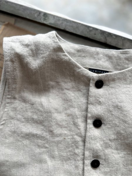 画像7: Luminaes 起毛リネン クルーベスト (7)