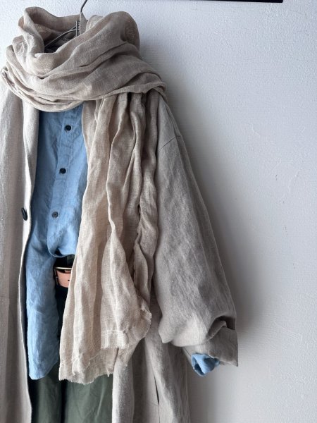 画像3: Luminaes 起毛リネン ジャケットコート【unisex】 (3)