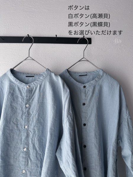 画像5: Luminaes 60コルトレイクリネン カバーシャツ (5)