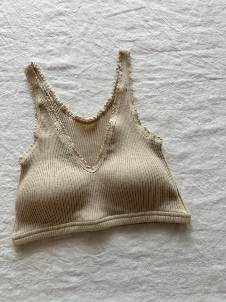 画像1: Sugano ORGANIC レースブラ (1)