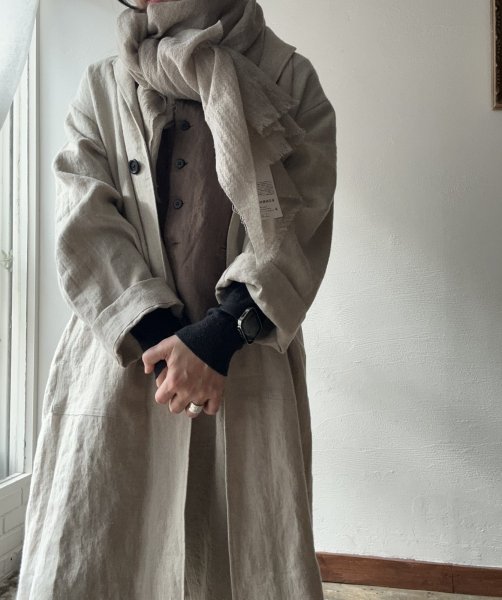画像1: Luminaes 起毛リネン ジャケットコート【unisex】 (1)