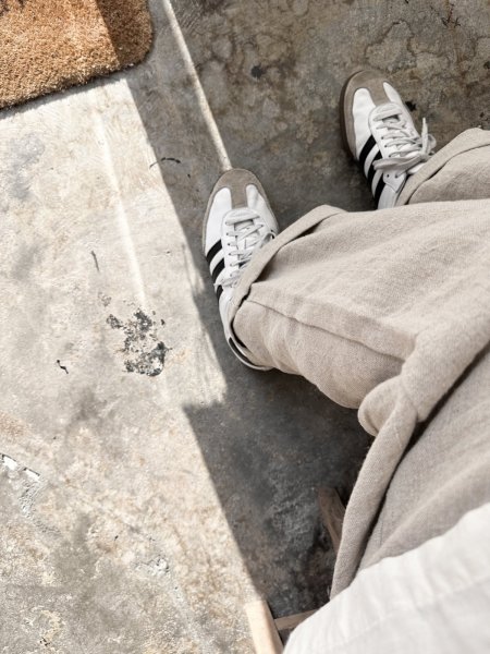 画像1: Luminaes heavy-linen frax dyed ワイドPT （unisex） (1)