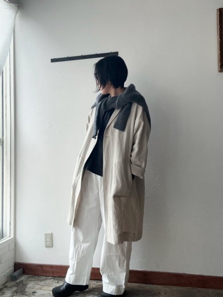 画像3: Luminaes 60コルトレイクリネン ロングプルオーバー (3)