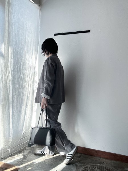 画像4: Luminaes コルトレイクリネン ロングジャケット (4)