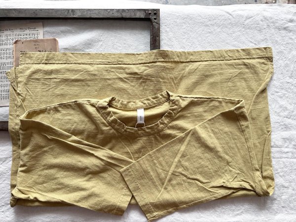 画像5: prit 30/1リサイクルムラ糸天竺 7分袖ワイドＴシャツ (5)