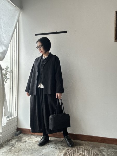 画像1: Luminaes コルトレイクリネン ロングジャケット (1)