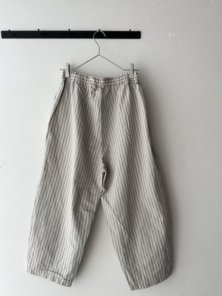 画像7: prit コットンリネンウェザー近江晒加工 タックバギーパンツ (7)