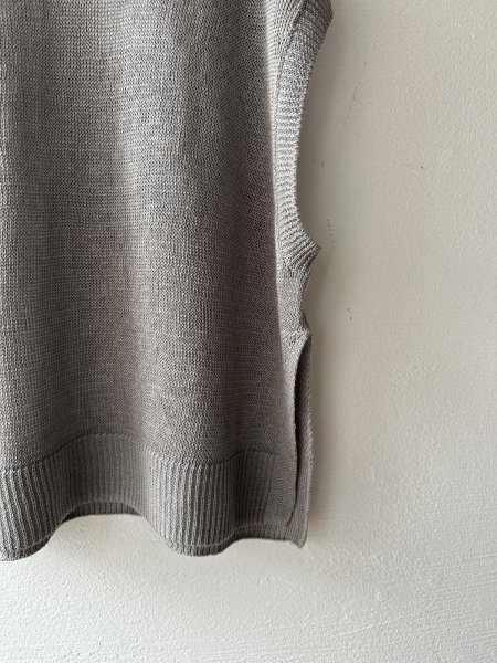 画像6: prit 2/24リネン7G天竺編み クルーネックベスト (6)