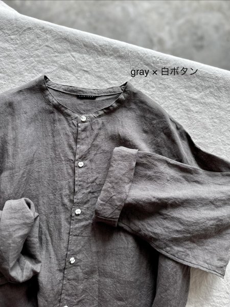 画像10: Luminaes 1/60手染めリネン ロングシャツ 【unisex】 (10)