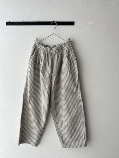 画像3: prit コットンリネンウェザー近江晒加工 タックバギーパンツ (3)