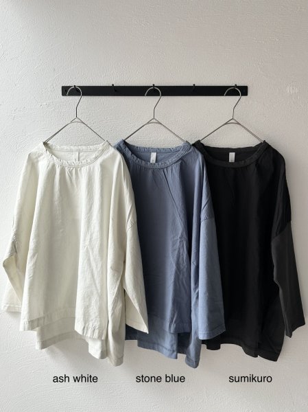 画像3: prit 47/2サイロプレミアム×50/1ブロード 切替7分袖ビッグプルオーバー (3)