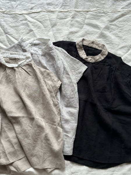 画像1: prit 60/1フレンチリネンキャンバス クレリックスリーブレスプルオーバー (1)