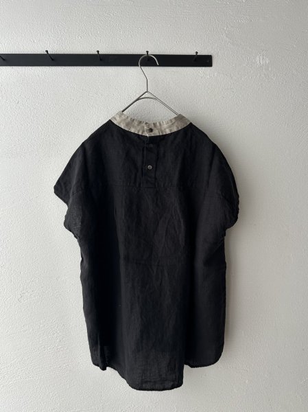 画像6: prit 60/1フレンチリネンキャンバス クレリックスリーブレスプルオーバー (6)