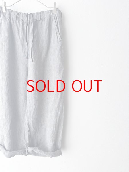 画像2: Luminaes ストライプリネン ワイドPT (2)