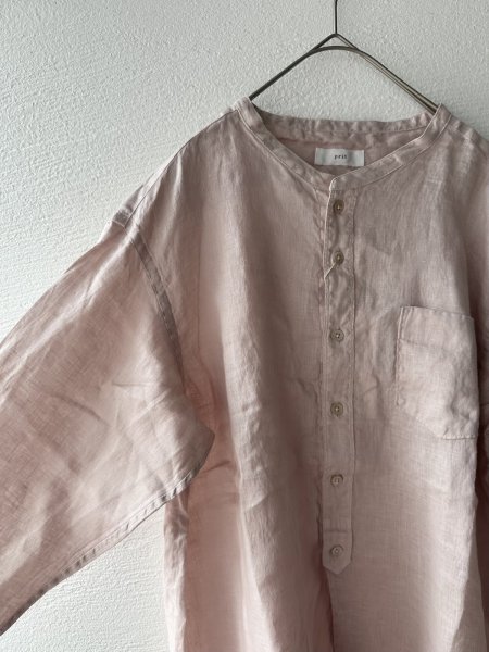 画像7: prit 60/1フレンチリネン バンドカラーワイドシャツ (7)