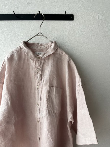 画像4: prit 60/1フレンチリネン 5分袖レギュラーカラーシャツ (4)