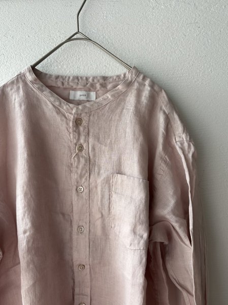 画像6: prit 60/1フレンチリネン バンドカラーワイドシャツ (6)