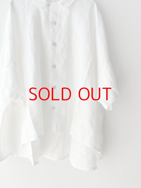 画像4: grin 40リネンスクエア6分袖シャツ (4)