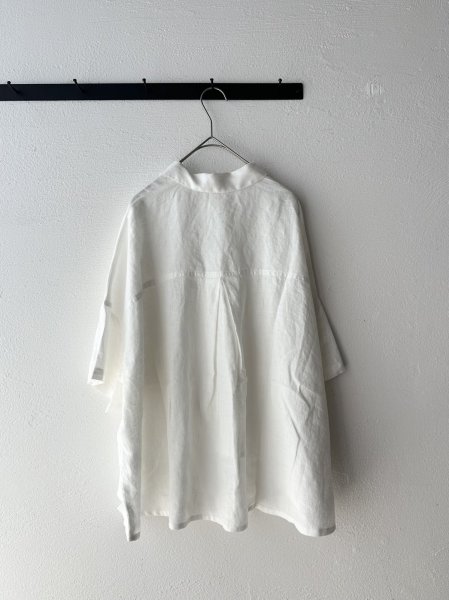 画像5: grin 40リネンスクエア6分袖シャツ (5)