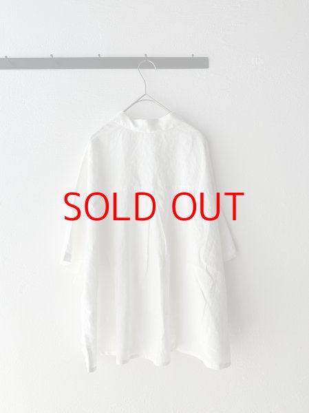 画像5: grin 40リネンスクエア6分袖シャツ (5)