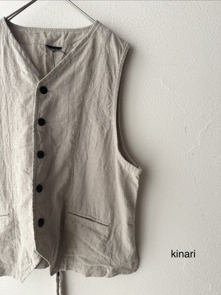 画像13:  Luminaes コルトレイクリネン スーツベスト  (13)