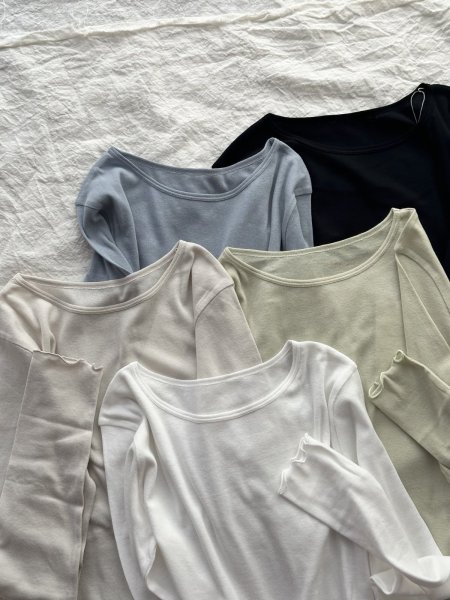 画像1: nouvelles du paradis ソフトフライス 長袖クルーネック 【クリックポスト（185円）発送可能】 (1)