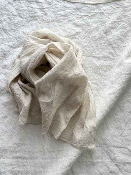 画像3: prit リネンコットン強撚ランダムボーダーストール【クリックポスト（185円）発送可能】 (3)