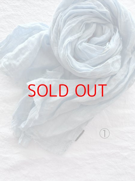 画像5: Luminaes×ちずぶるー　藍染めリネンガーゼストール (5)