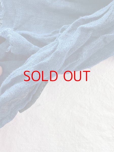 画像10: Luminaes×ちずぶるー　藍染めリネンガーゼストール (10)