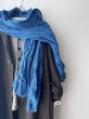画像11: Luminaes×ちずぶるー　藍染めリネンガーゼストール (11)