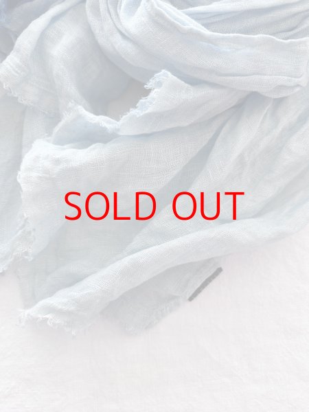 画像6: Luminaes×ちずぶるー　藍染めリネンガーゼストール (6)