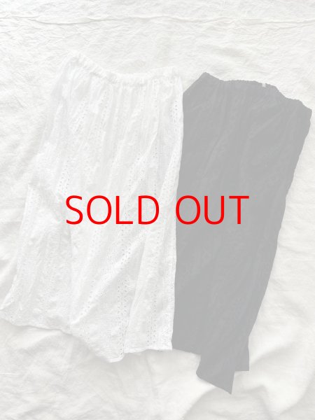 画像1: grin ボーラーレース ギャザースカート (1)