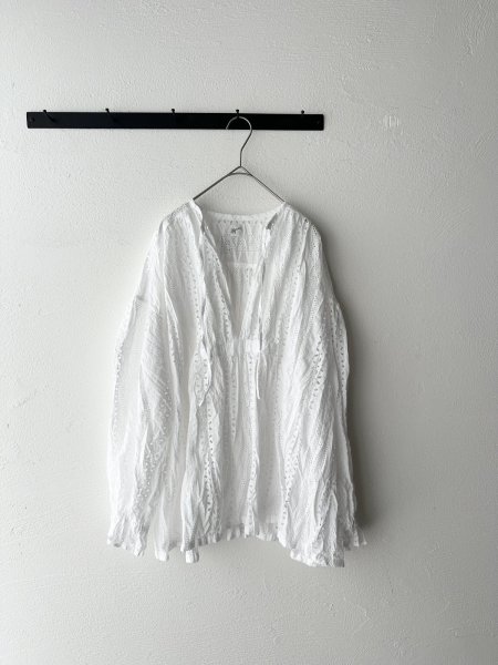 画像3: grin ボラーレース ギャザープルオーバー (3)