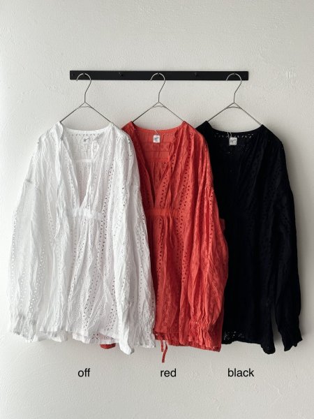 画像2: grin ボラーレース ギャザープルオーバー (2)