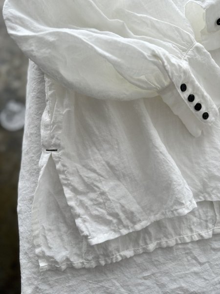 画像4: Luminaes 1/60手染めリネン ランタン袖ブラウス (4)